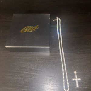 GLD Silver Cross Pendant Necklace